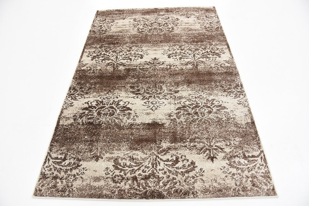 Unique Loom Dark Beige Grant Rushmore 4' 0 x 6' 0 Area Rug