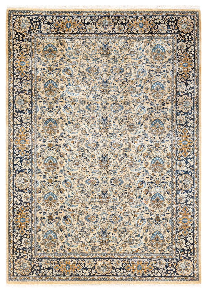 Mogul, One-of-a-Kind Hand-Knotted Area Rug Yellow, 6' 2" x 9' 2"