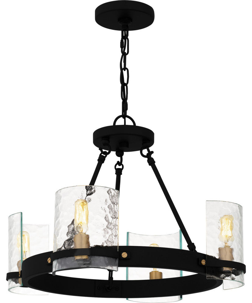 Gloucester Four Light Chandelier in Matte Black