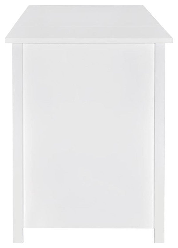 Bowery Hill Contemporary Wood Lift Top Home Office Desk in White