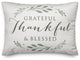 Grateful Thankful & Blessed Throw Pillow