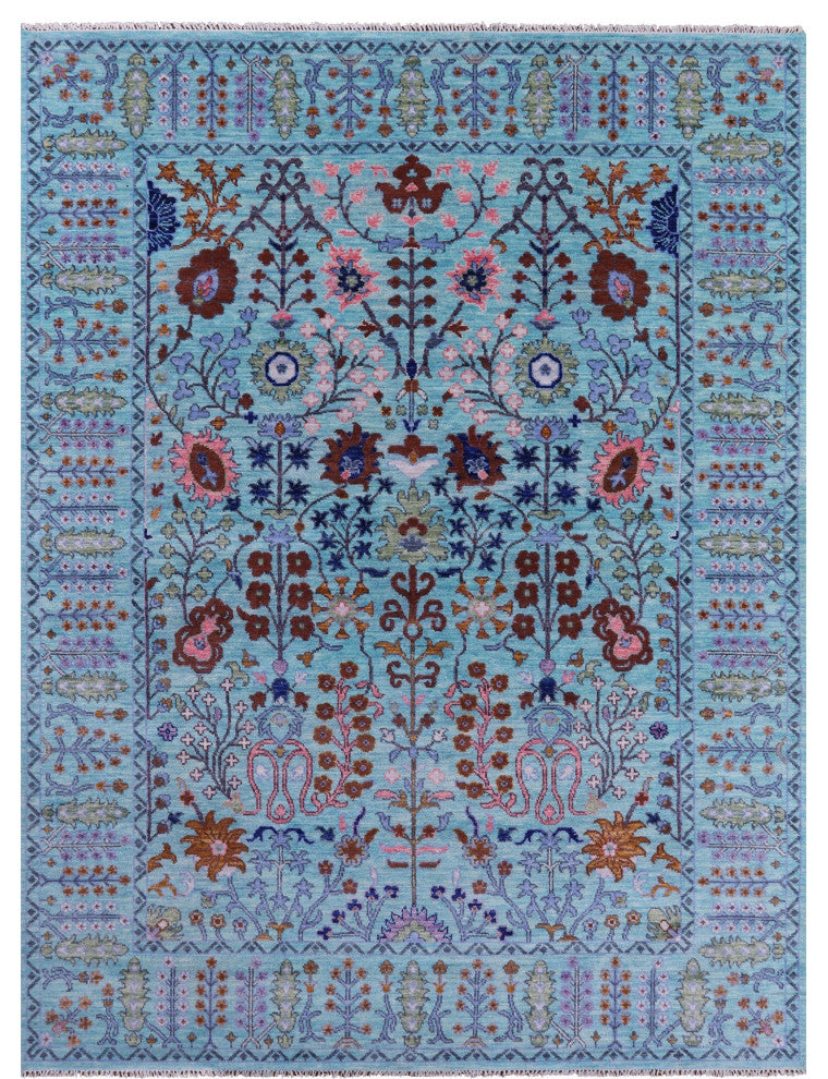 Turkish Oushak Handmade Wool Rug 9' 2" X 12' 4" - Q13598
