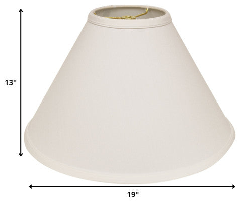 19" White Deep Cone Slanted No Slub Lampshade