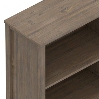 Ela Solid Wood Bookcase, Smoky Brown