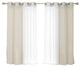 Colored Tulle Curtains, Gray, 63"