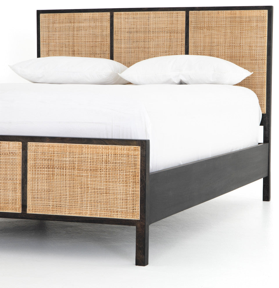 Sydney King Bed-Black Wash