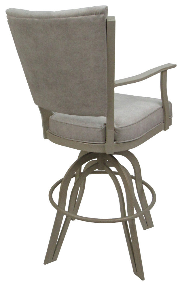 Montana Swivel Tilt Metal 30" Bar Stool or Counter 26" on A Base, Outlier Stucco - Beige, 26"