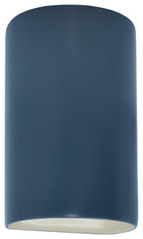 Ambiance ADA Small Cylinder Outdoor Wall Sconce, Closed, Midnight Sky/White, LED
