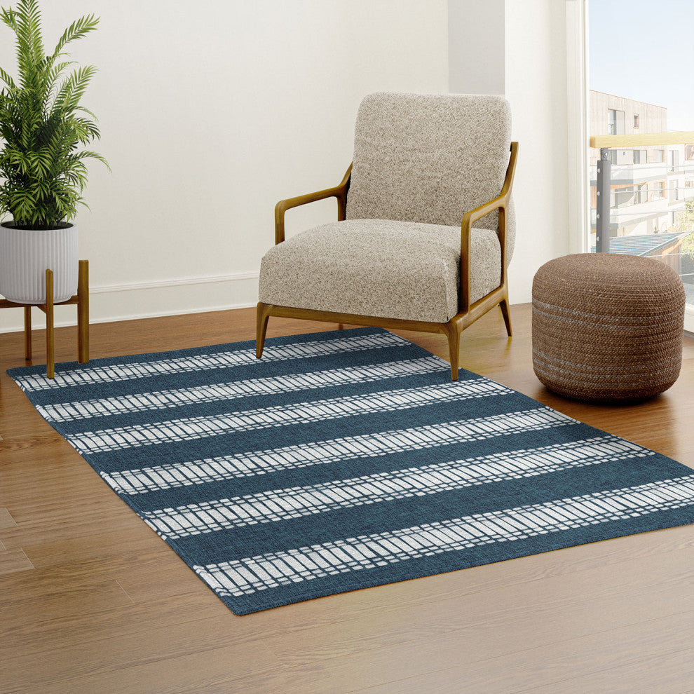 Schatzi Brown Boho Mesa 2 Blue Area Rug
