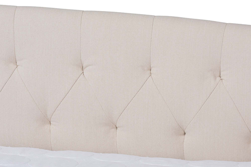 Jayleen Fabric Upholstered Daybed, Beige, Queen