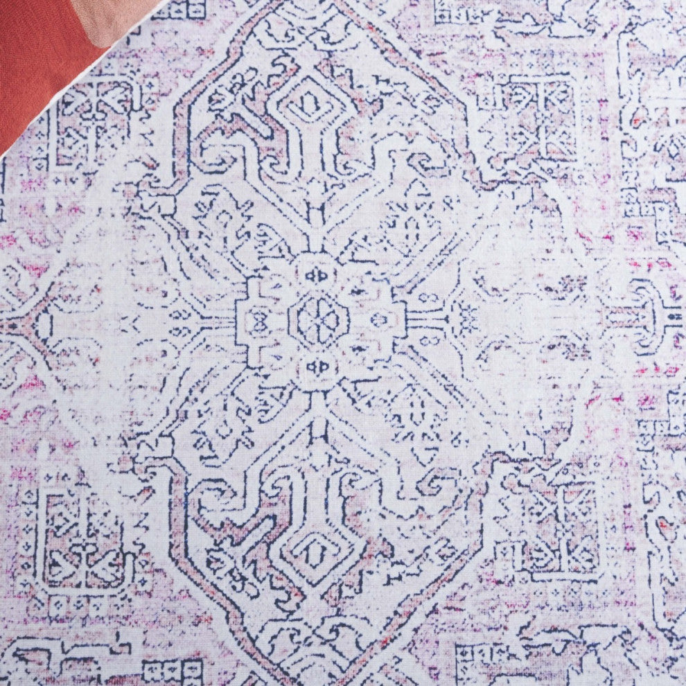 Safavieh Arizona Machine-Washable Collection ARZ223 Rug, Pink/Beige, 9'x12'