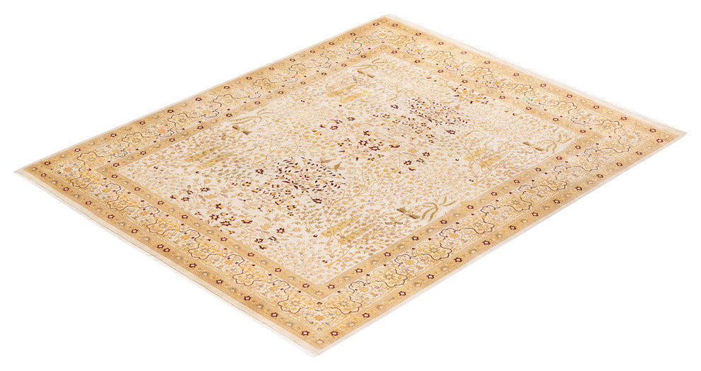 Mogul, One-of-a-Kind Hand-Knotted Area Rug Ivory, 8' 2" x 10' 2"