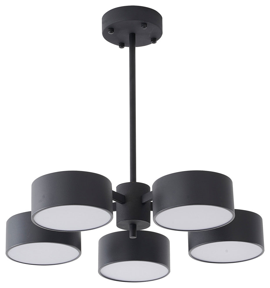 Bethel International BE11C24B 5-Light LED Chandelier, Black