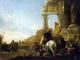 Jan Baptist Weenix The Ford in the River, 21"x28" Gallery Wrapped Canvas