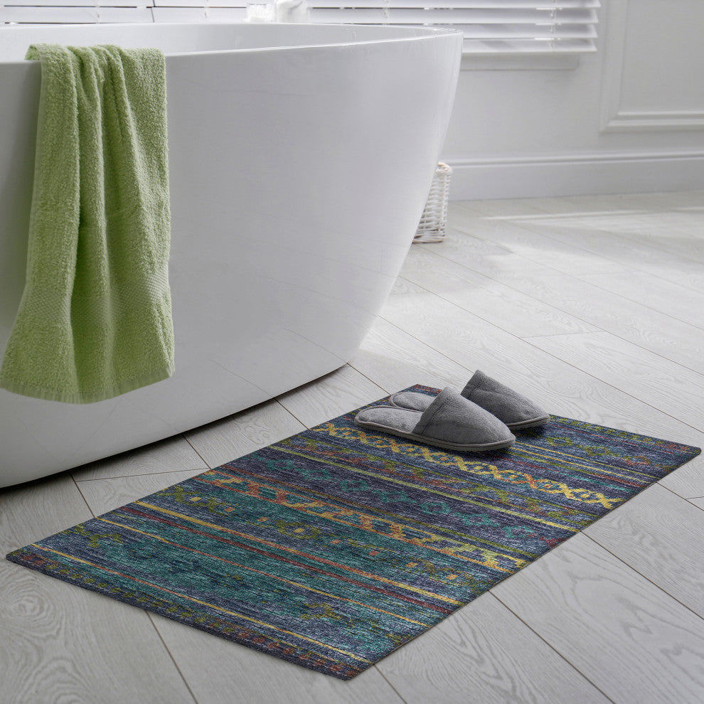 Indoor/Outdoor Sedona SN10 Ink Machine Washable 1'8" x 2'6" Rug
