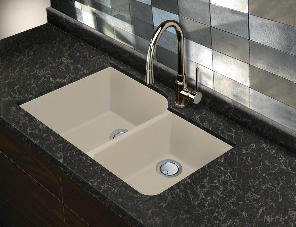 Transolid Radius Granite 31-in Undermount Kitchen Sink