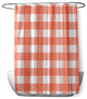 70"Wx73"L Gingham Plaid Shower Curtain, Harvest Orange