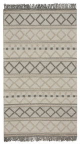 Darius Rectangle Hand Woven Area Rug, Fog, 8'x11'