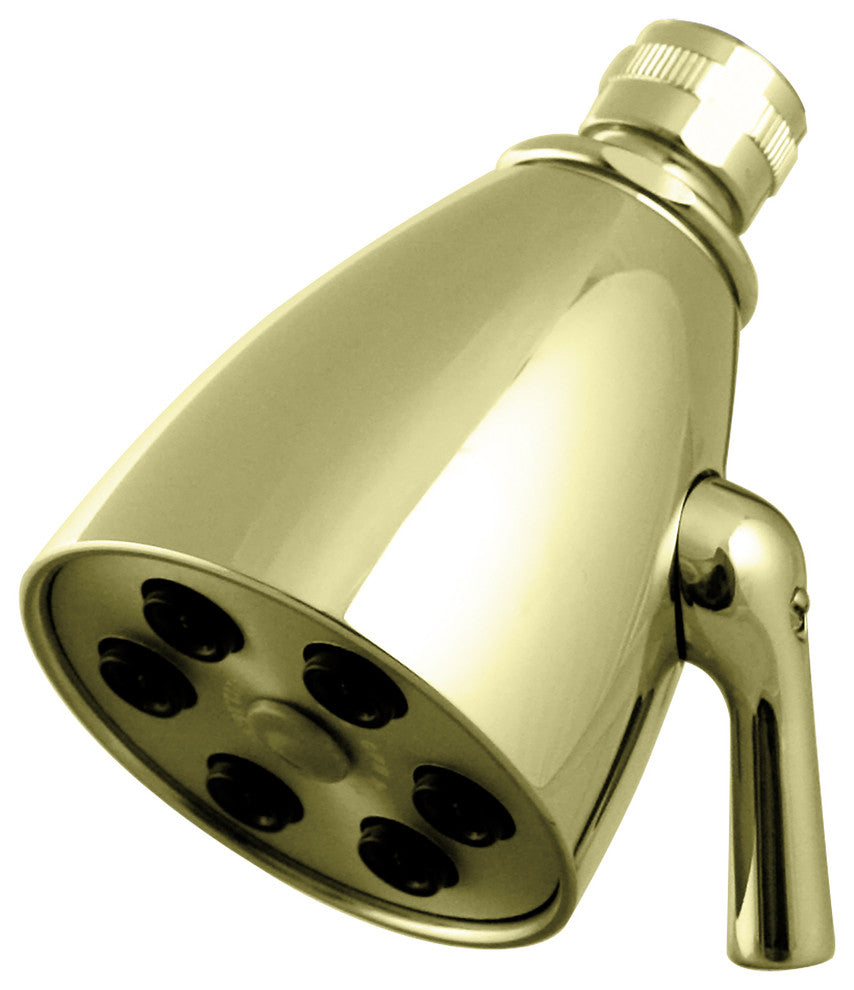 6-Jet Adjustable Shower Head In Polished Brass, Polished Brass