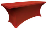 LA Linen Rectangular Spandex Table Cover, Red, 72"x30"x30"