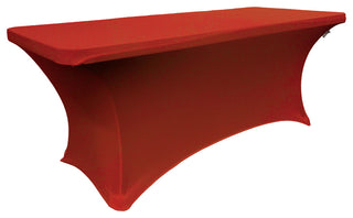 LA Linen Rectangular Spandex Table Cover, Red, 72"x30"x30"