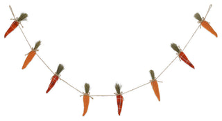 6' Easter Burlap Carrots Garland