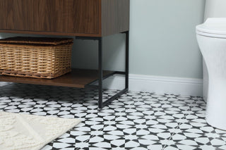 Sue 40" Single Bathroom Vanity, Walnut, With Backsplash