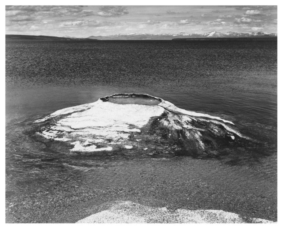 "The Fishing Cone, Yellowstone Lake, 1941-1942" Paper Art, 18"x15"