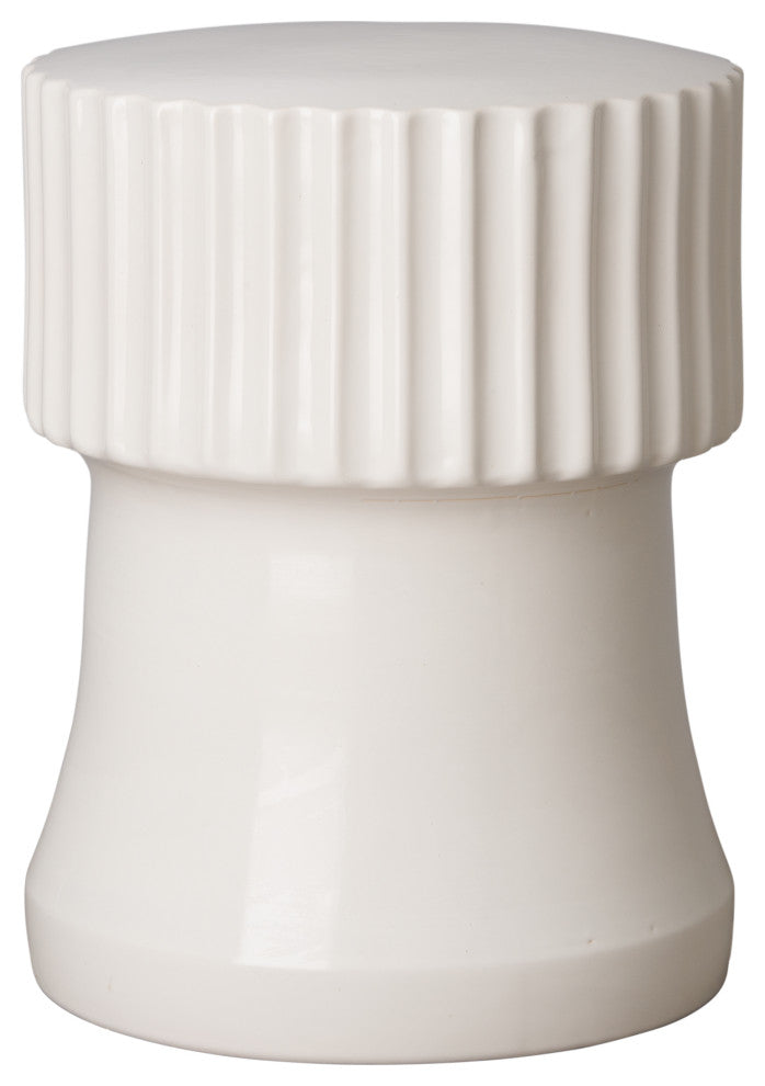 Round Alex Stool White 14x18