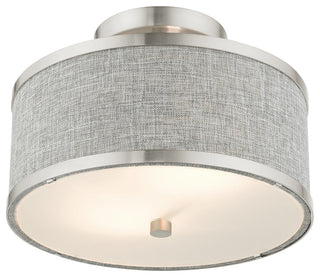 Brushed Nickel Modern, Urban, Semi Flush