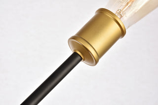 Elegant Lighting LD8003D17 Axel 6 Light 17"W Semi-Flush Ceiling - Polished