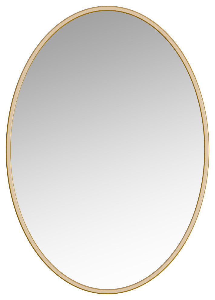 Sandy Gold Framed oval mirror