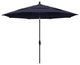 11' Stone Black Collar Tilt Crank Aluminum Umbrella, Sunbrella, Navy
