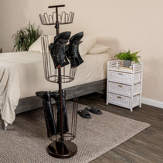 3-Tier Boot Storage Tree, Matte Black, Matte Bronze