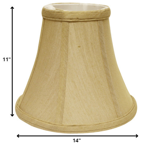 14" Pale Brown Premium Bell No Slub Lampshade