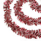 50' Festive Red and White Thick Cut Christmas Tinsel Garland, Unlit, 6 Ply