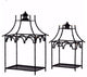 Benzara BM154741 Intriguing Wellford Metal Candle Lanterns, Set of 2, Black