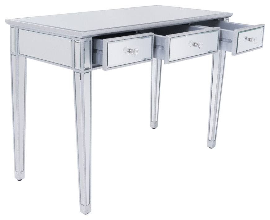 Sophie Mirrored Vanity Table, Silver