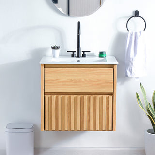 Sherwin 2-Drawer Wall Mounted Bath Vanity Cabinet Only, Sink Basin Not Included