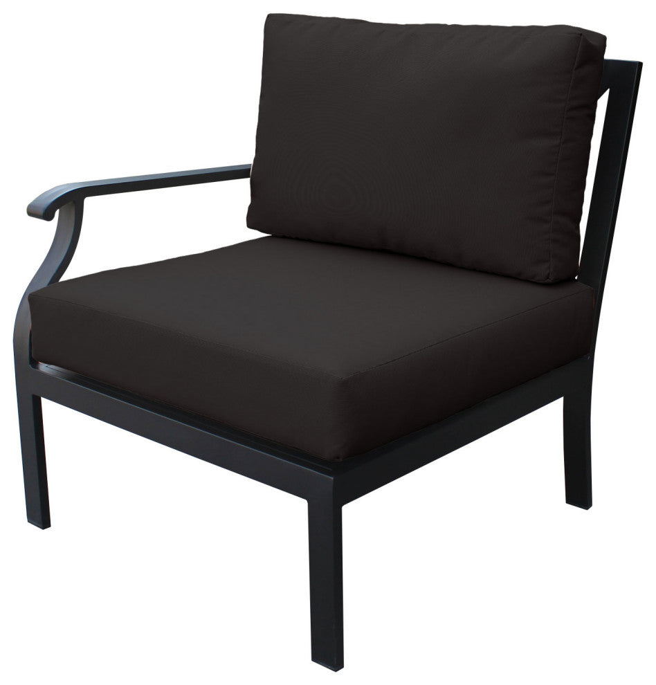 kathy ireland Madison Ave. 8 Piece Aluminum Patio Furniture Set 08c, Onyx