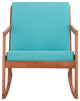 Safavieh Outdoor Vernon Rocking Chair Natural/Aqua