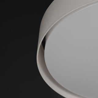 Maxim 10227 Prime 25"W LED Flush Mount Drum Ceiling Fixture - White Linen
