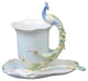 Peacock Coffee Cup Set With Spoon