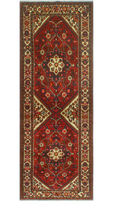 Fine Vintage Distressed Ariela Red/Ivory Runner, 3'8 x 9'10