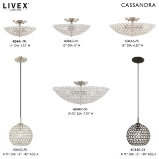 Livex Lighting Brushed Nickel 2-Light Ceiling Mount
