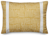 Gold Crosshatch 14x20 Spun Poly Pillow
