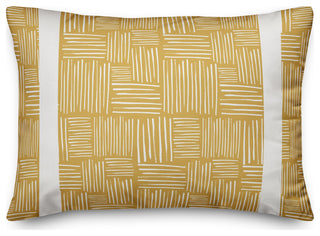 Gold Crosshatch 14x20 Spun Poly Pillow