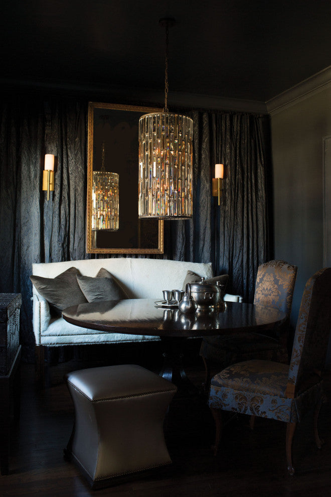 Fredrick Ramond Gemma Large Two Tier Drum, Silver Leaf*