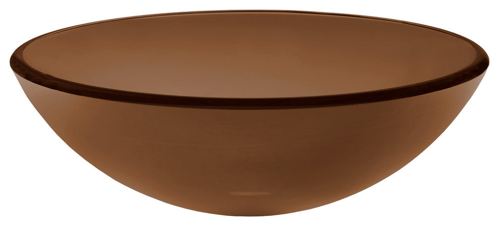 Ty Glass Brown Vessel Sink