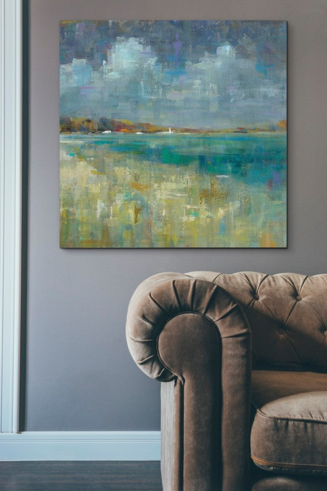 Epic Graffiti "Sky and Sea Crop" by Danhui Nai Giclee Canvas Wall Art, 37"x37"